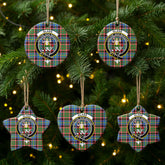 Glass Tartan Crest Christmas Ceramic Ornament